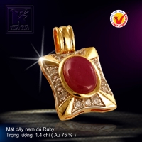 Mặt dây nạm đá Ruby