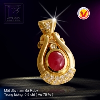 Mặt dây nạm đá Ruby