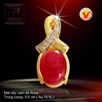 Mặt dây nạm đá Ruby