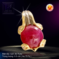 Mặt dây nạm đá Ruby