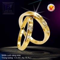 Nhẫn cưới vàng 18K