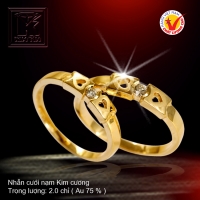 Nhẫn cưới vàng 18K