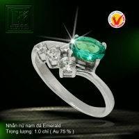 Nhẫn nữ nạm đá Emerald