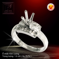 Nhẫn nữ vàng trắng 18K