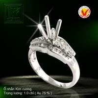 Nhẫn nữ vàng trắng 18K