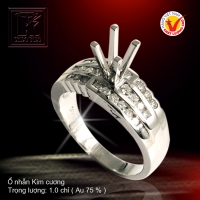 Nhẫn nữ vàng trắng 18K