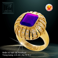 Nhẫn nữ nạm đá Amethyst