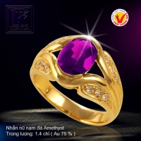 Nhẫn nữ nạm đá Amethyst