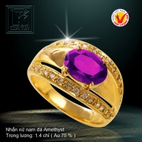 Nhẫn nữ nạm đá Amethyst