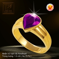 Nhẫn nữ nạm đá Amethyst