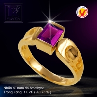 Nhẫn nữ nạm đá Amethyst