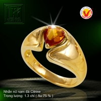 Nhẫn nữ nạm đá Citrine