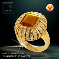 Nhẫn nữ nạm đá Citrine