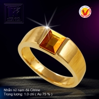 Nhẫn nữ nạm đá Citrine