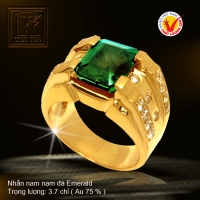 Nhẫn nam nạm đá Emerald