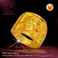 Nhẫn nam vàng 24K