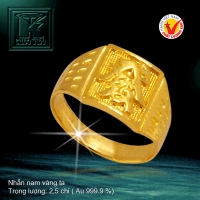 Nhẫn nam vàng 24K