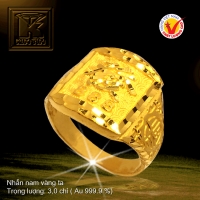 Nhẫn nam vàng 24K