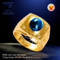 Nhẫn nam nạm đá Topaz