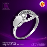 Nhẫn nữ vàng trắng 18K