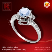 Nhẫn nữ vàng trắng 18K