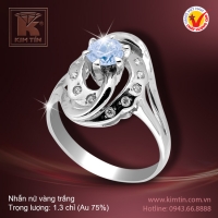 Nhẫn nữ vàng trắng 18K