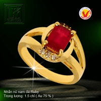 Nhẫn nữ nạm đá Ruby