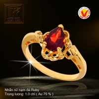 Nhẫn nữ nạm đá Ruby