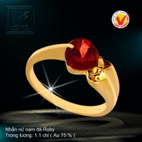 Nhẫn nữ nạm đá Ruby