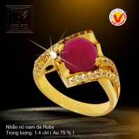 Nhẫn nữ nạm đá Ruby