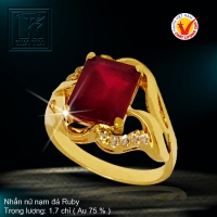 Nhẫn nữ nạm đá Ruby