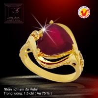 Nhẫn nữ nạm đá Ruby