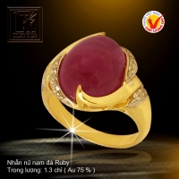 Nhẫn nữ nạm đá Ruby