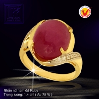 Nhẫn nữ nạm đá Ruby