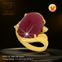 Nhẫn nữ nạm đá Ruby