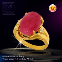 Nhẫn nữ nạm đá Ruby