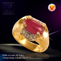 Nhẫn nữ nạm đá Ruby