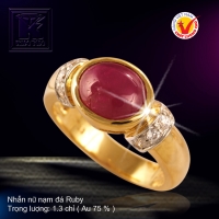 Nhẫn nữ nạm đá Ruby