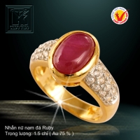 Nhẫn nữ nạm đá Ruby