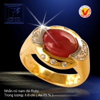 Nhẫn nữ nạm đá Ruby