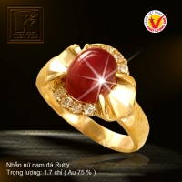 Nhẫn nữ nạm đá Ruby