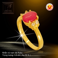 Nhẫn nữ nạm đá Ruby