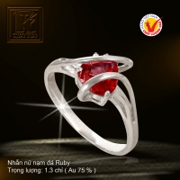 Nhẫn nữ nạm đá Ruby