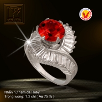 Nhẫn nữ nạm đá Ruby