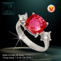 Nhẫn nữ nạm đá Ruby