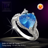 Nhẫn nữ nạm đá Topaz