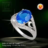 Nhẫn nữ nạm đá Topaz