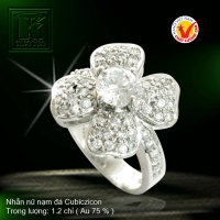 Nhẫn nữ vàng trắng 18K