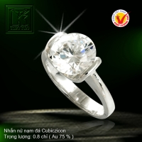 Nhẫn nữ vàng trắng 18K