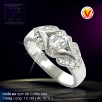 Nhẫn nữ vàng trắng 18K